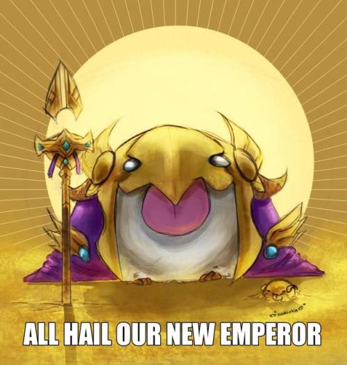 shuriman-emperor:  blue-eyes-barbarian:  “Oh Gods… it´s begin…. ”  / I, for one, welcome our new poro overlords. / 