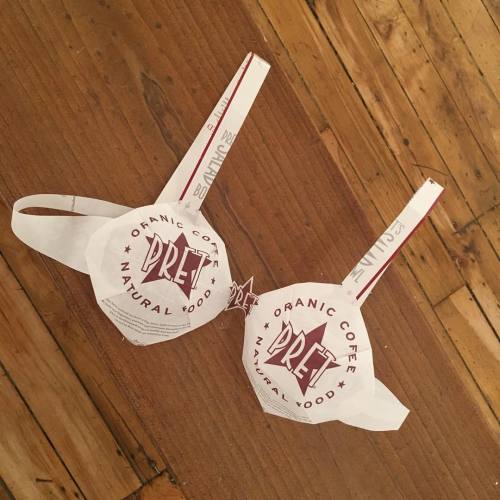 10/2 Pret-a-Manger crumb wrappers #breastcancerawareness #oribrami