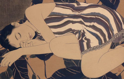 redlipstickresurrected: Ikenaga Yasunari aka Yasunari Ikenaga aka 池永康晟 (Japanese, b. 1984, Tsukumi, Oita, Japan) - 1: Bamboo Blind, Biting, 2015  2: Run a Bath, Naomi, 2015  3: Natsuko (089), 2012  4: Akebi, Natsuko (133), 2015  5: Dice, Hikari,