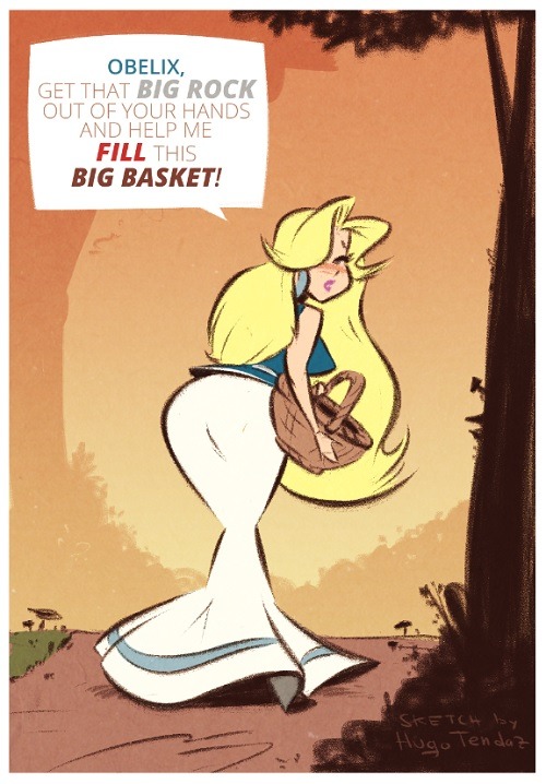   Panacea - Asterix and Obelix - Big Basket - Sketch  She has a big basket, doesn’t she. A beautiful basket :)Newgrounds Twitter DeviantArt  Youtube Picarto Twitch 