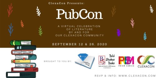 Join ClexaCon, boldstrokebooks, SapphireBooks &amp; prismcomics for PubCon, a celebration of literat