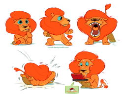 rhandi-dandy:  Tiny Lion is doing his best