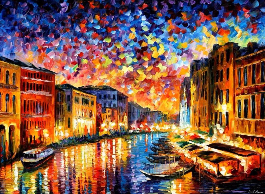 paintvrlife:  Leonid Afremov   is a passionate painter from Mexico who paints with