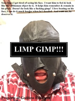 Follow my ugly slut&hellip;http://stupidfuckingpig.tumblr.com/Help me humiliate him.