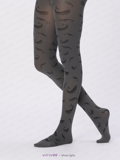 Vhale tights by Virivee Hand printed superb quality tights with whale pattern webshop - instagram - 