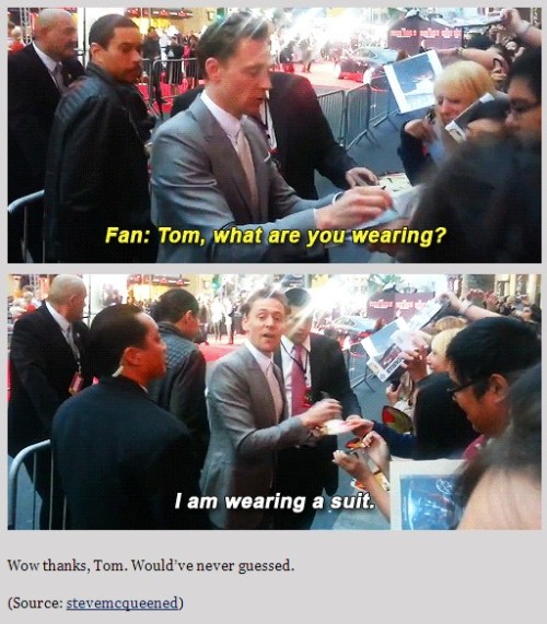 itsstuckyinmyhead:Tom Hiddleston and Tumblr