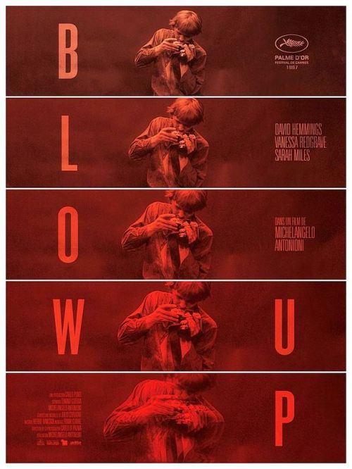 wehadfacesthen:  Poster for Blow Up  (Michelangelo Antonioni, 1966), Antonioni’s first film in English