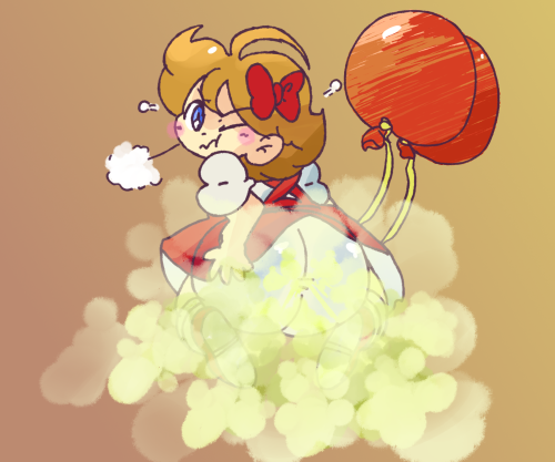 nintendogirlsfart:Farting Balloon Alice Airs Out by kirbyoblu Honestly 1 could imagine this stinky g