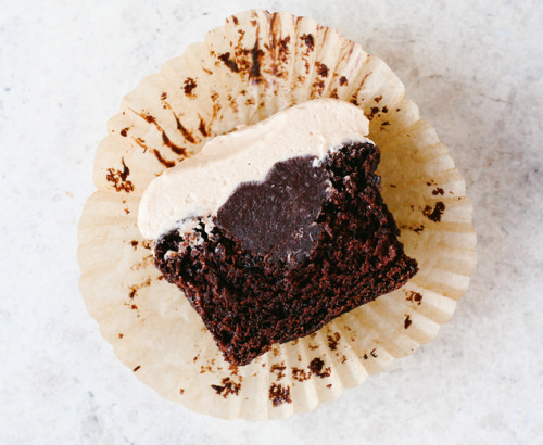 hellobreadbreakers:  fullcravings:  Chocolate Stout Cupcakes with Irish Whiskey Ganache and Irish Cream Frosting  These cupcakes remind me of the cake Melanie’s dad made for one of her birthday parties…!  That was an awesome birthday.