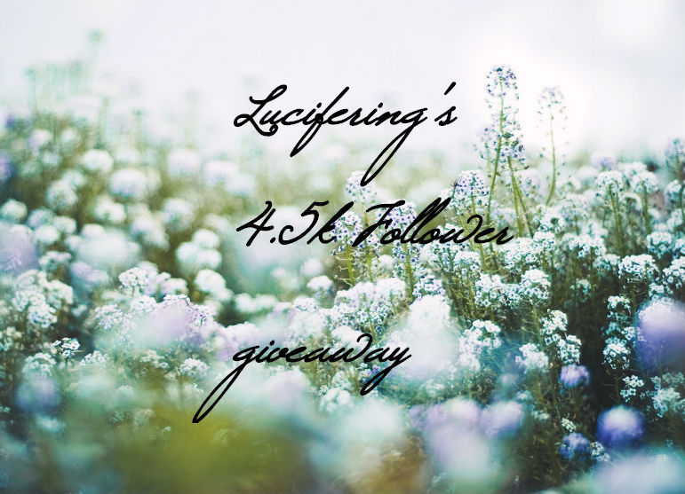 pippihn:  Welcome to my 4.5k follower giveaway! My last giveaway was a great success