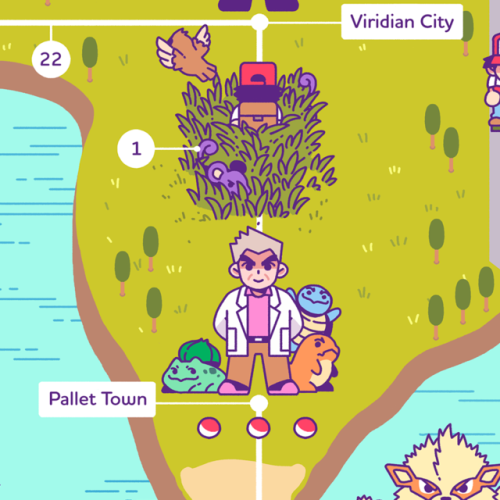 byronb: Happy Pokemon Day everyone! I finished this map of the Kanto region just in time for today a