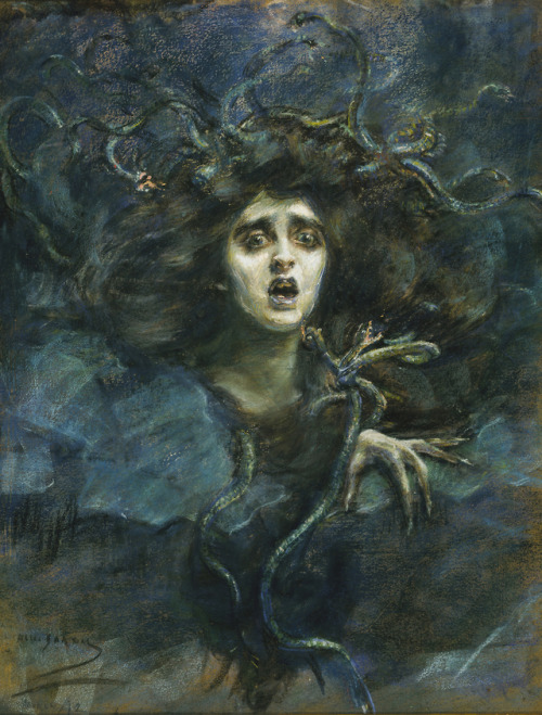 goghvanwillemvincent:Medusa (Laura Dreyfus Barney) (1892) by Alice Pike Barney, (1857–193