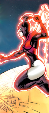 ladylanterns:  Dazzling DC Ladies Month   Tell your master I serve only myself.  ↳ Bleez  First Appearance: Final Crisis: Rage of the Red Lanterns #1  Who is she? Bleez is the Red Lantern of space sector 33 and a member of the Red Lantern Corps.