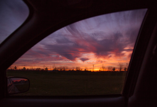 gloriouspraises: As I was driving around town finishing errands, this happens. Sunsets are my weakne