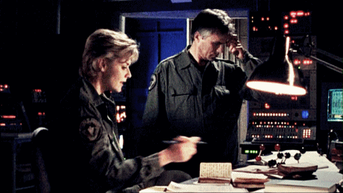 samantha-carter-is-my-muse:Jack looking at Sam’s stuff in Past and Present.