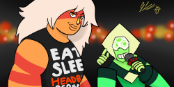 “Ladies and gentlemen, my name is Peridot, and I am here as the advocate for the beast incarnate, JASPER! My client has an upcoming match with the abhorrent fusion known as Garnet, who is the current BCW World Heavyweight champion. Speaking personally