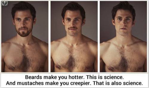 mindblowingfactz:Facial hair strongly influences women’s perception of men’s attractiveness, health, masculinity and par