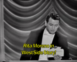 black-0rpheus:  Rock Hudson presenting Rita Moreno her Oscar for Best Supporting