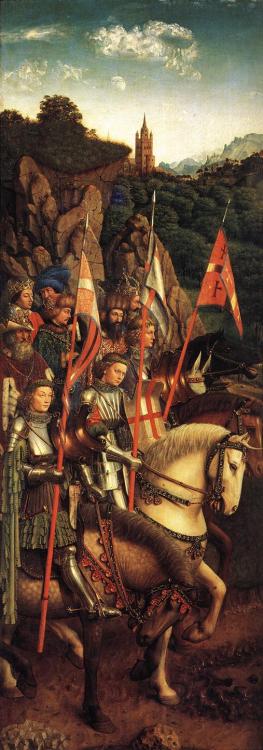 The Soldiers of Christ, 1430, Jan van EyckMedium: oil,wood