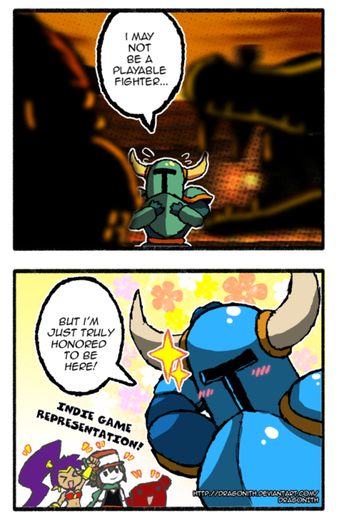 exdragonith:SSBU - Shovel KnightWhile I wish he was an actual fighter, I’m happy he made it at least