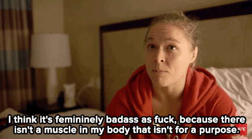 thisfeliciaday: micdotcom: Watch: Ronda Rousey opens up about body image, fighting as an escape an
