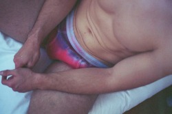 alexkingfilm: When Your Uncut Meat Fits into Tie Dye Undies