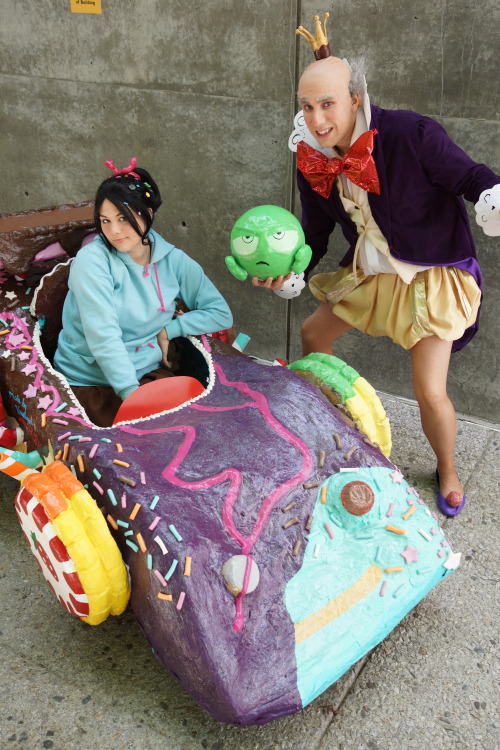 Me as Vanellope with Chad as King Candy at Fanimecon 2013The Kart and costumes were handmade by me a
