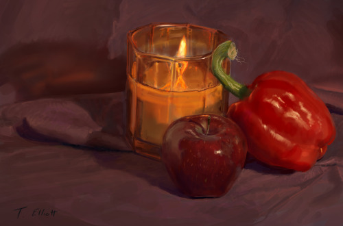  Weekend still life digital painting. I love doing studies from life, nothing beats the challenge of