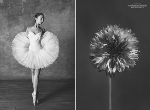 vintagepales:“Ballerina and Flowers"Photographer: Yulia ArtemyevaModel: Marina Mastyka