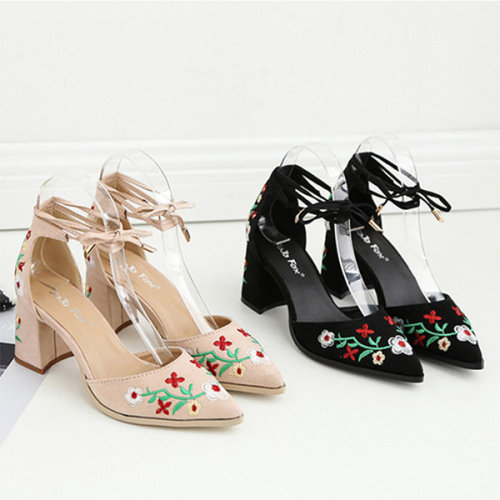 winriirockbell:Tie Up Ankle Flower Pump   ► discount code : Crystal15