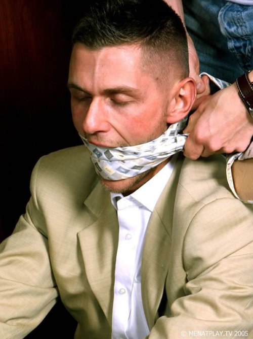 boybound: Too bad he can’t be wearing that tie and get gagged with it at the same time