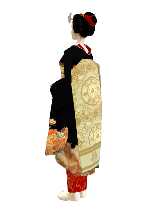 miyajimacho-imvu:Maiko Kimitae now wears yakko shimada and a formal black outfit - soon she will sta