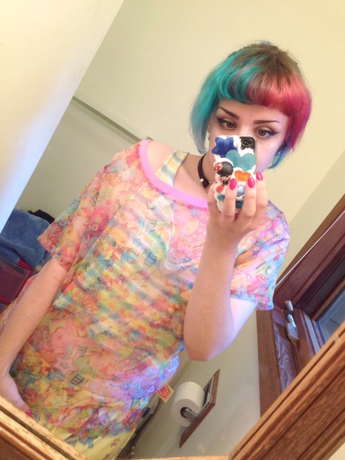 mahouprince:  I got my new 6%DOKIDOKI shirts in the mail and I’m honestly ecstatic !!! I’ve wanted these two tops for so long and I never thought I’d be able to own them so finally having them on my body is unreal!!!!