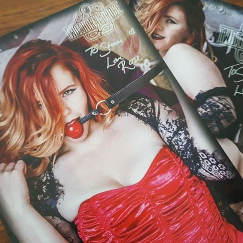 Mailing out more posters today! Go grab a poster signed and kissed by me on twothornedrose.com  #red