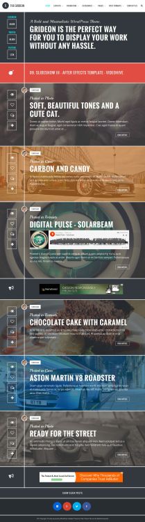 Grideon - Responsive Creative WordPress ThemeA big, bold, unique, blog &amp; portfolio WordPress