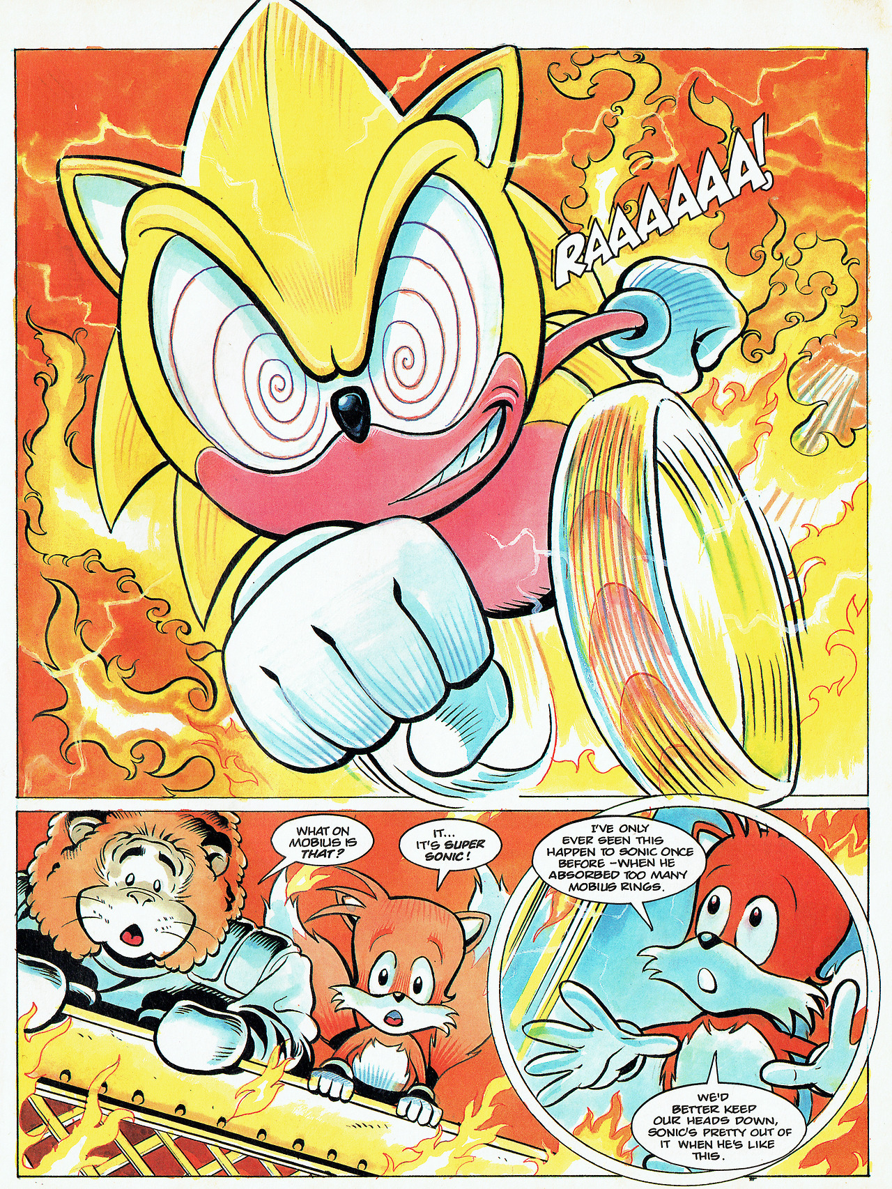 sonichedgeblog: “Sonic speed turns him blue Fleetway's 'Sonic The