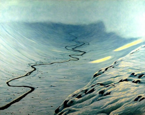 Reinhard Behrens (b.1951) - Watershed. 1984. Oil on canvas.