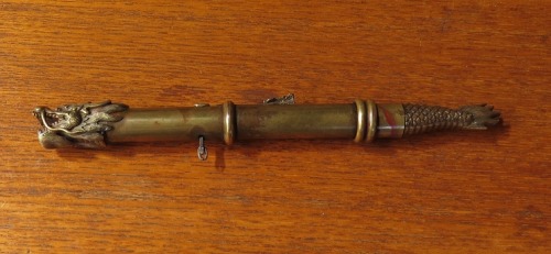 Chinese brass sleeve gun for firing darts, 19th century.from TW Gaze Auctions