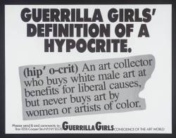 Napoleonicrevival:  Guerrilla Girls, [No Title], From Guerrilla Girls Talk Back, 1985–’90