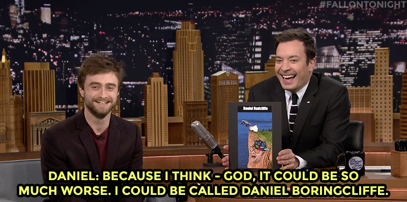 fallontonight:  Jimmy confronts Daniel Radcliffe about the reddit Daniel Boringcliffe