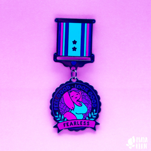 mayakern: new pin alert! @milkbun collaborated with me to turn my babe parade art into this new