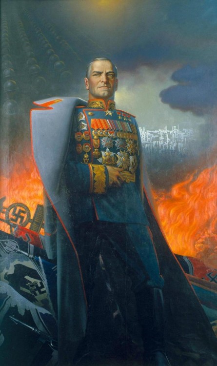 A Portrait of Marshal ZhukovPainted by Konstantin Vasiliev in 1974.