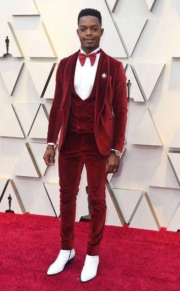 Stephan James steps onto the red carpet of the 91st Academy Awards representing If Beale Street coul