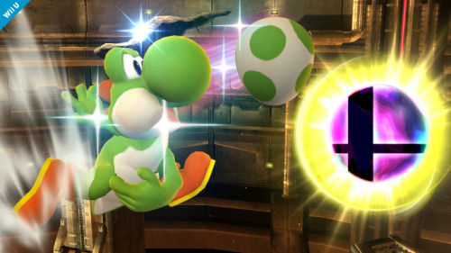 supersmashbrospics: Yoshi Rolls into Battle!