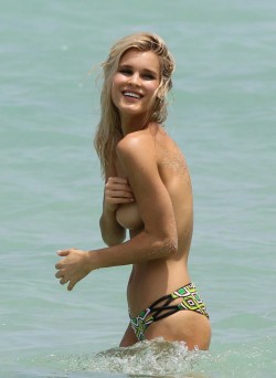 celebspleasurepics:  joy-corrigan-bikini-topless-photoshoot-in-miami