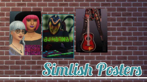 jools-simming:Simlish PostersThis poster was originally going to be part of a set, and I intended it