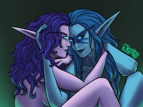 My warden Aqueleya Nightmist and her mate, Naevaya Silvermist (Photo Study)