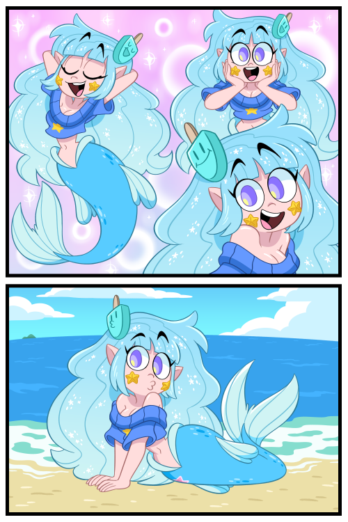 Comic pages done for Vannamelon’s Seasalt character debut video.