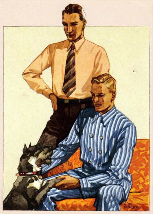 buzz-o-graph:Pajamas &amp; dress shirts from a1930s men’s wear catalogue.