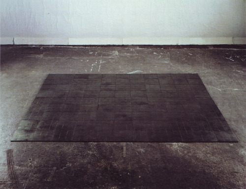 likeafieldmouse:  Rachel Whiteread (1990-2001) 1. Ghost 2. Untitled (Cast Iron Floor) 3. Untitled (Black Bed) 4. Untitled (Wardrobe) 5. Valley 6. Untitled (Amber Bed)